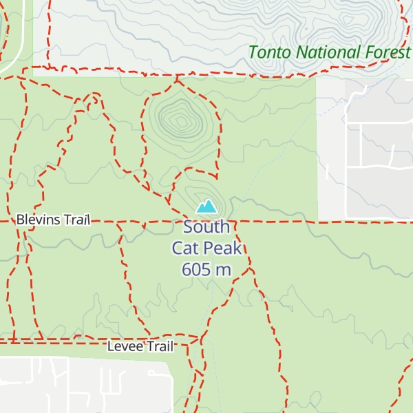 Map of South Cat Peak