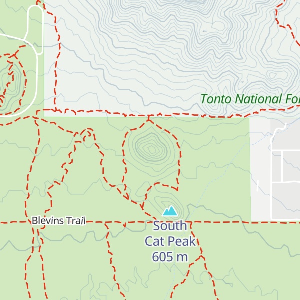 Map of North Cat Peak