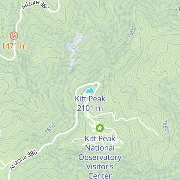 Map of Kitt Peak