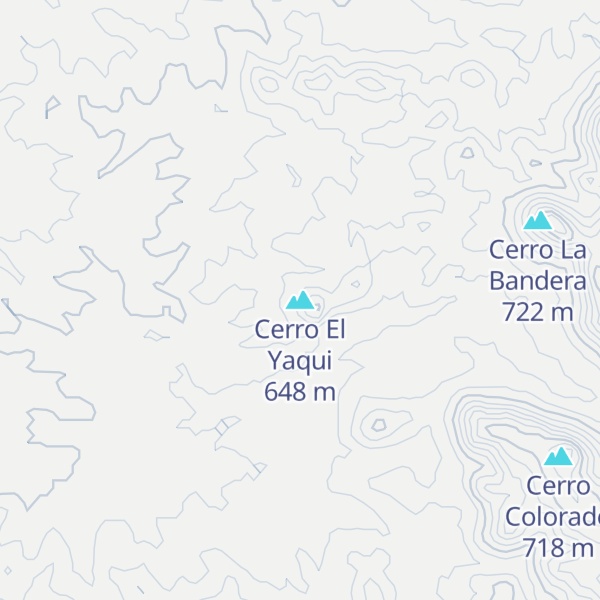 Map of Cerro El Yaqui