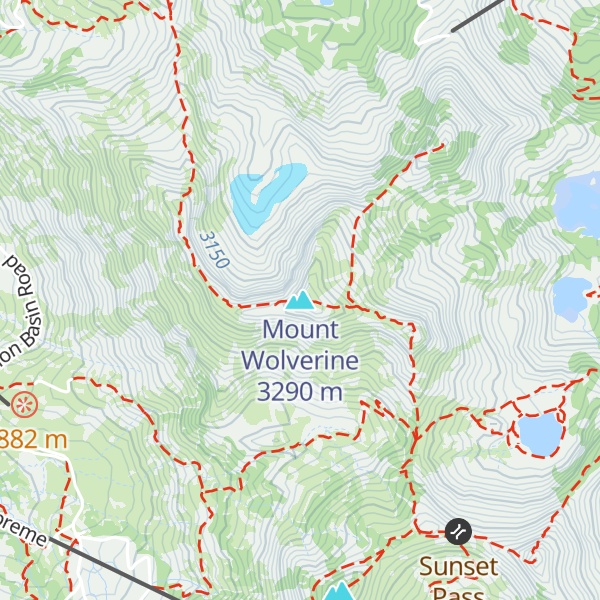 Map of Mount Wolverine