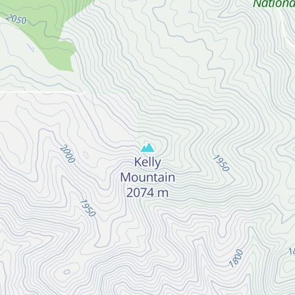 Map of Kelly Mountain