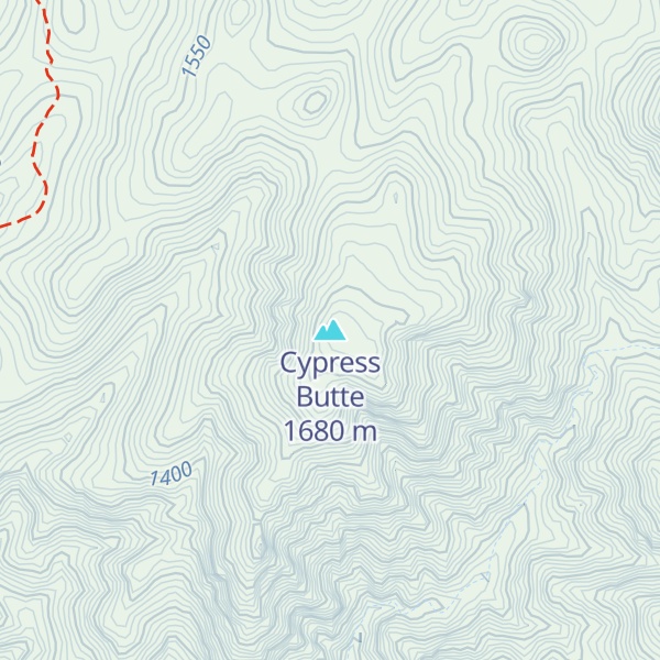 Map of Cypress Butte