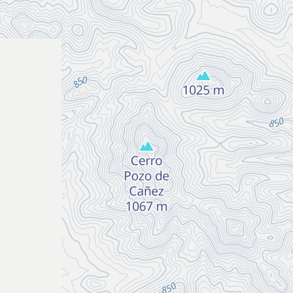 Map of Cerro Pozo de Cañez