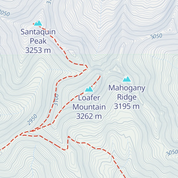 Map of Loafer Mountain