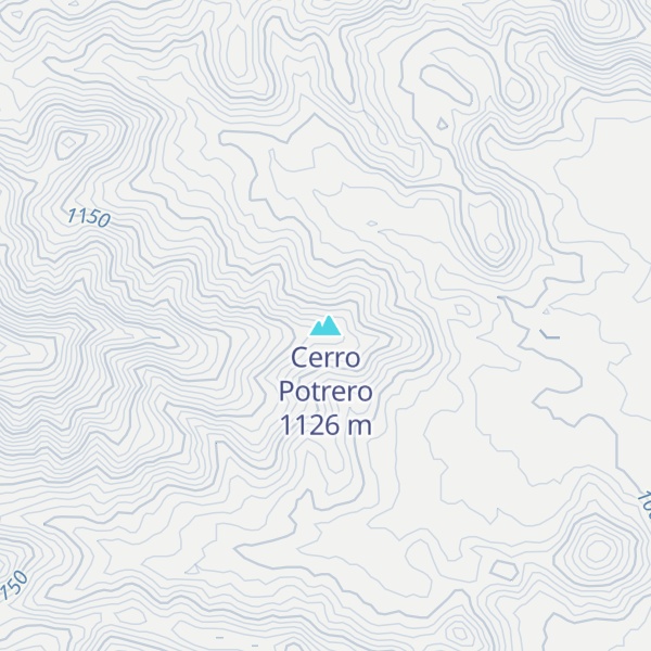 Map of Cerro Potrero