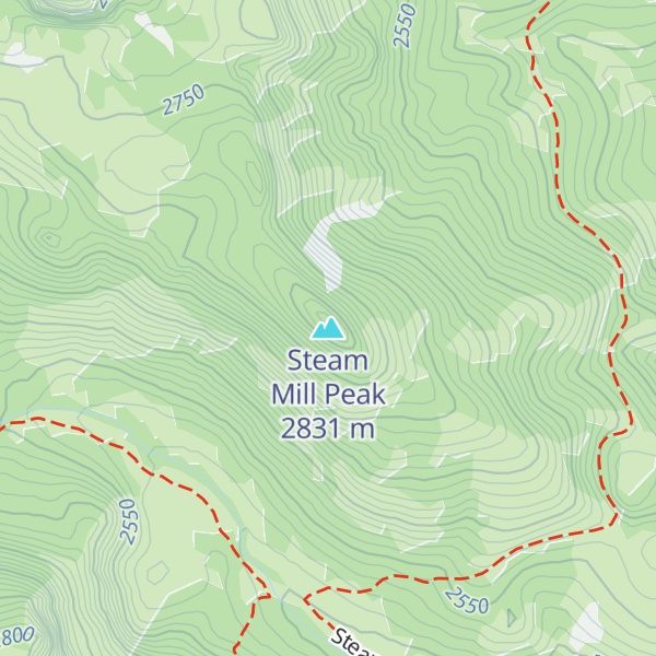 Map of Steam Mill Peak