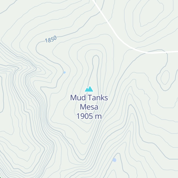 Map of Mud Tanks Mesa