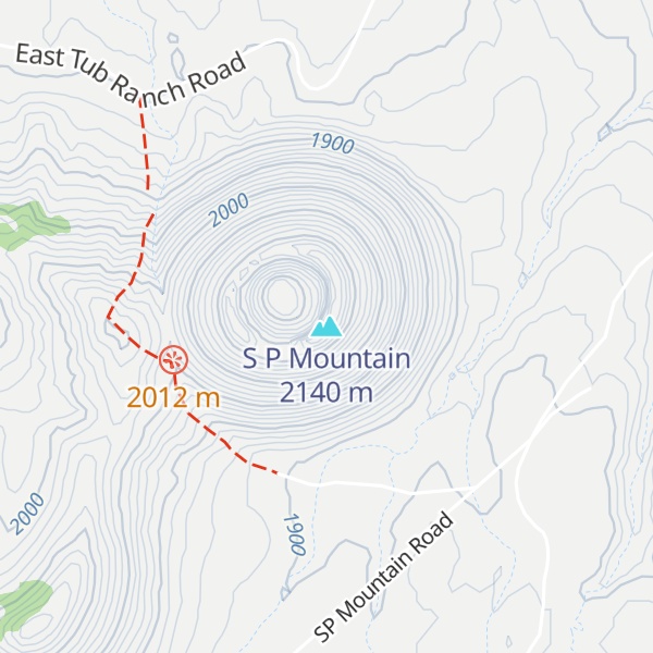 Map of S P Mountain
