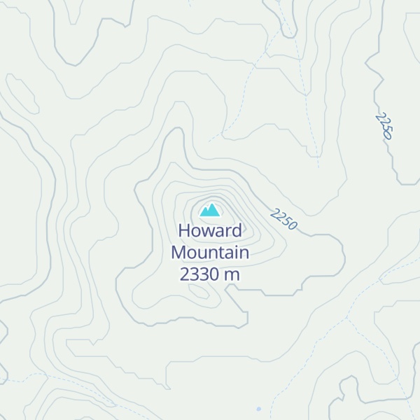 Map of Howard Mountain