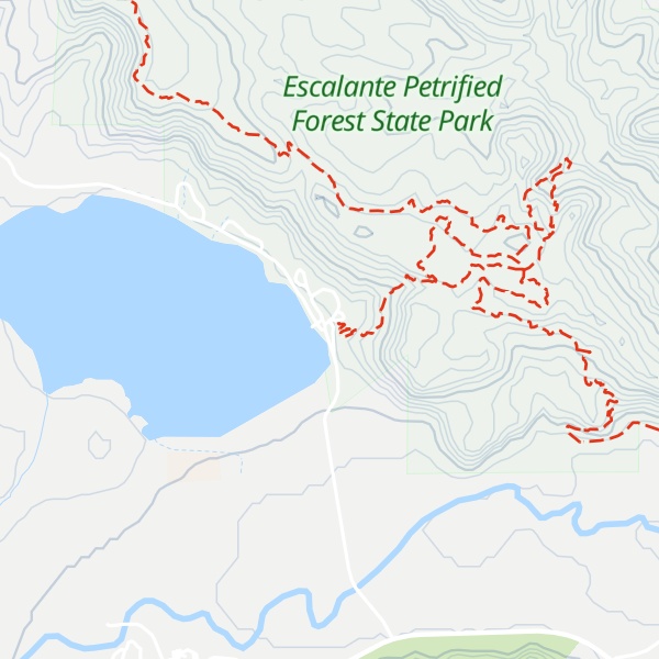 Map of Escalante petrified forest State park Visitor Center
