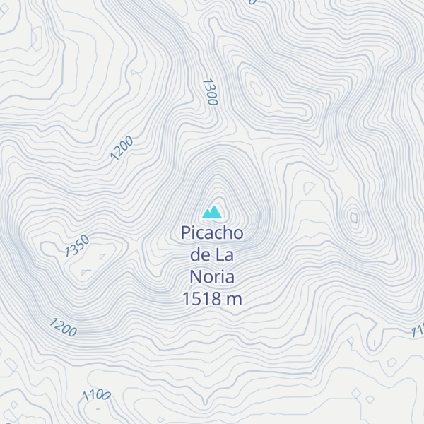Map of Picacho de La Noria