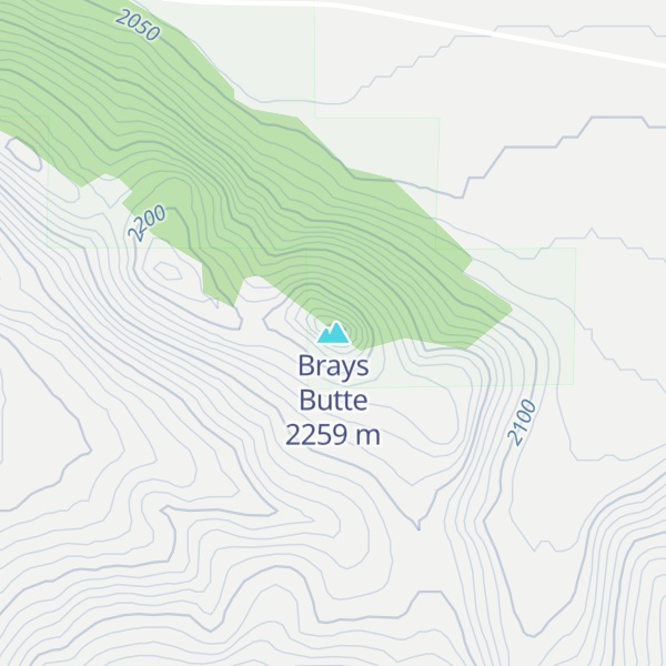 Map of Brays Butte