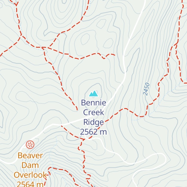 Map of Bennie Creek Ridge