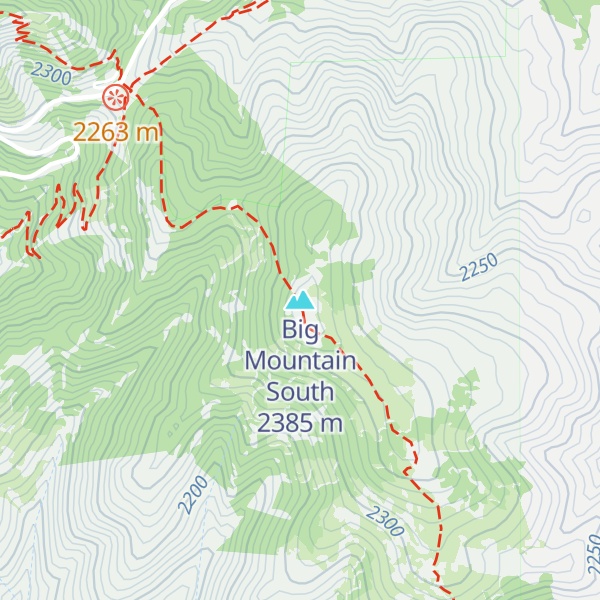 Map of Big Mountain South