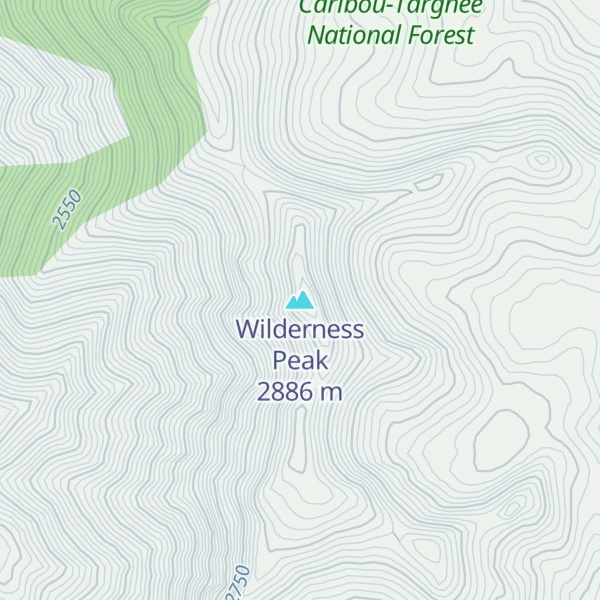 Map of Wilderness Peak
