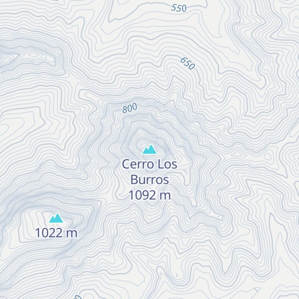 Map of Cerro Los Burros