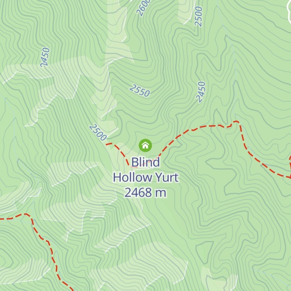 Map of Blind Hollow Yurt