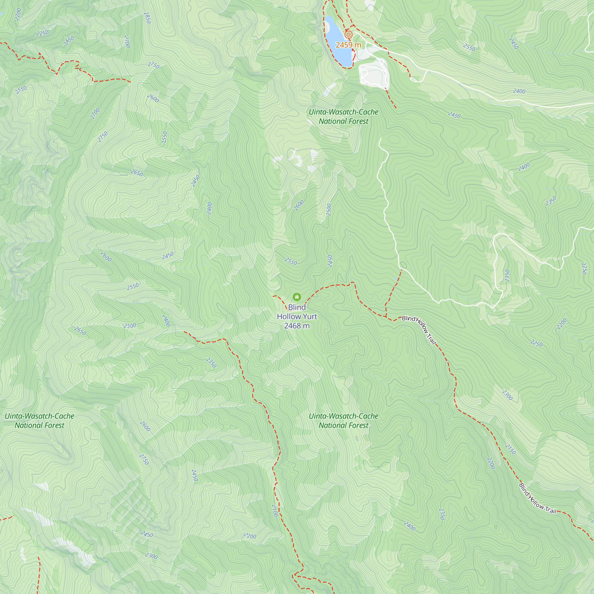 Blind Hollow Yurt map