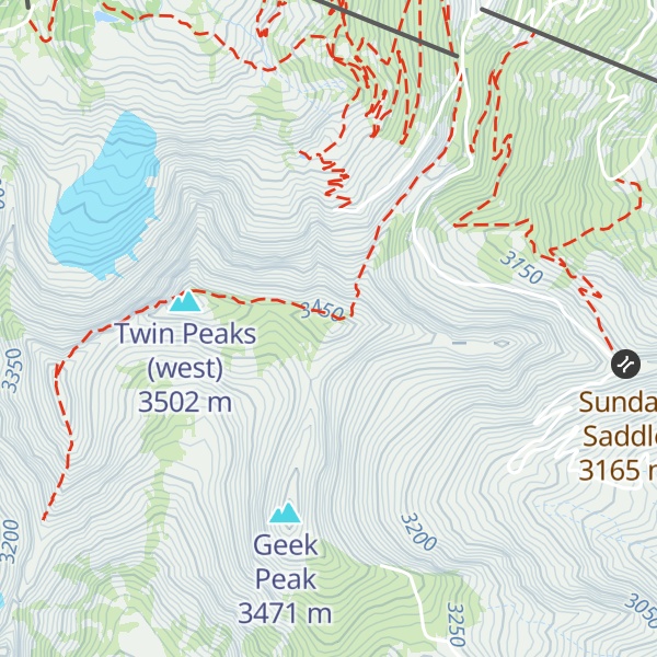 Map of Twin Peaks (east)