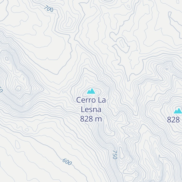 Map of Cerro La Lesna