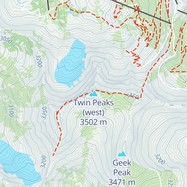Map of Twin Peaks (west)
