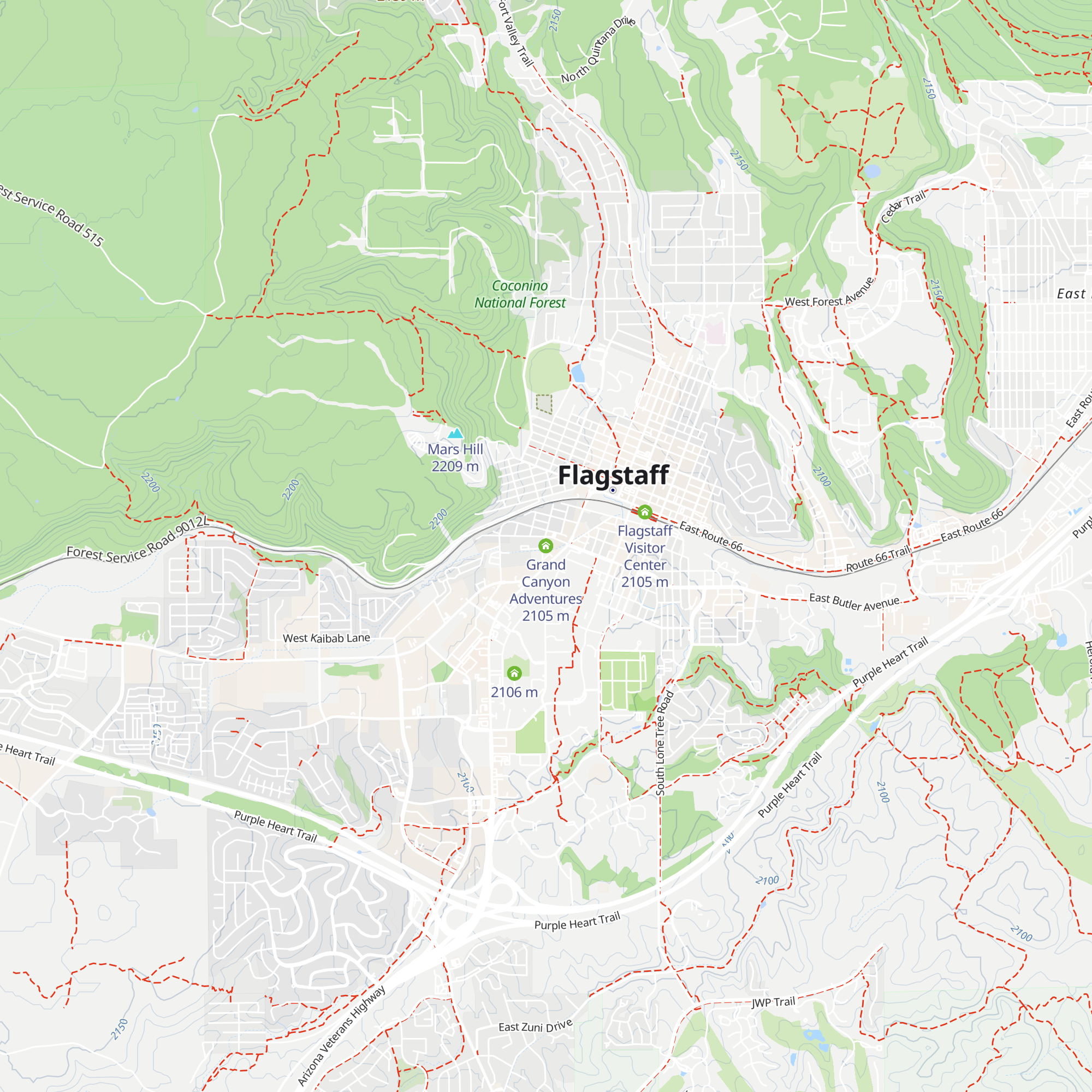 Grand Canyon Adventures map