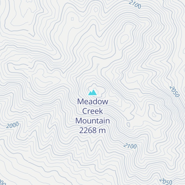 Map of Meadow Creek Mountain