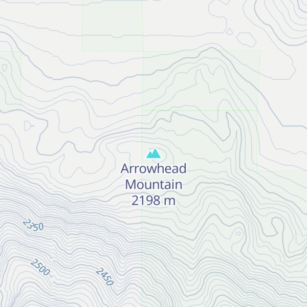 Map of Arrowhead Mountain