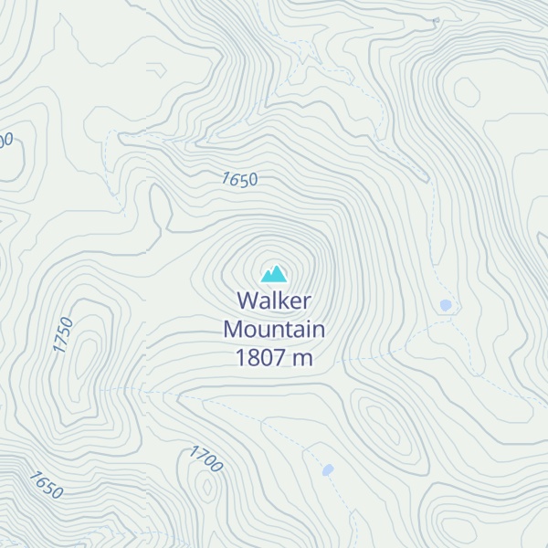 Map of Walker Mountain