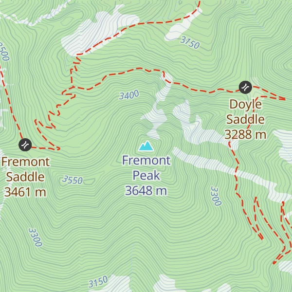 Map of Fremont Peak