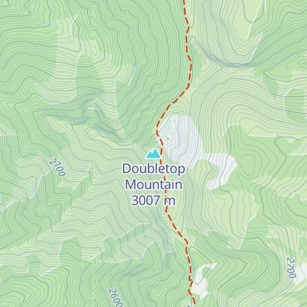 Map of Doubletop Mountain
