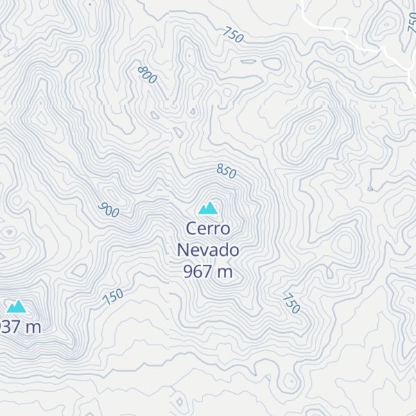 Map of Cerro Nevado