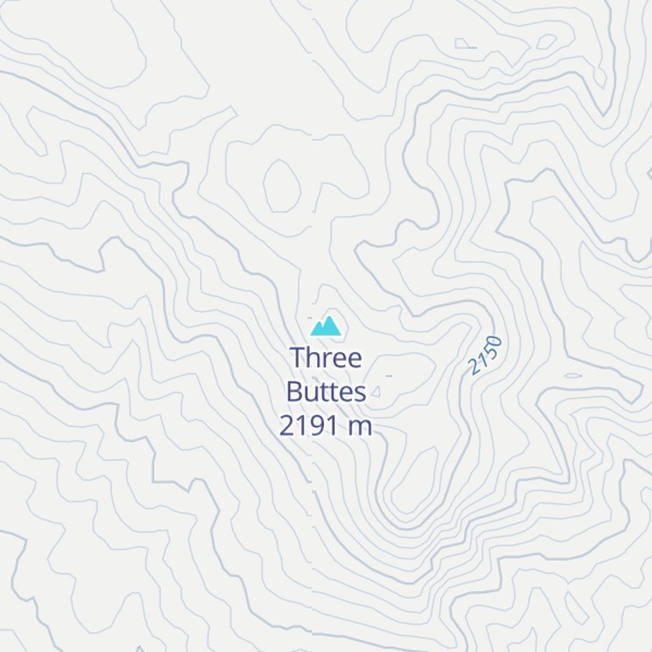 Map of Three Buttes