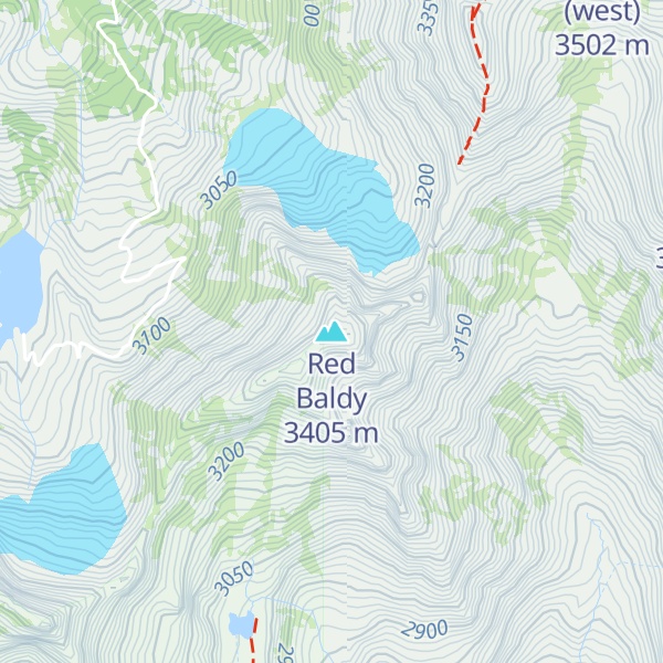 Map of Red Baldy