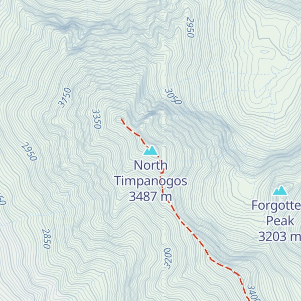 Map of North Timpanogos