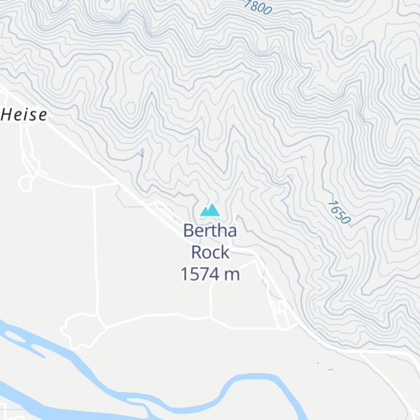 Map of Bertha Rock