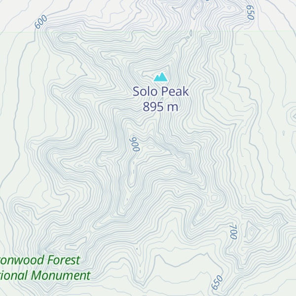 Map of West Silver Bell Mountains