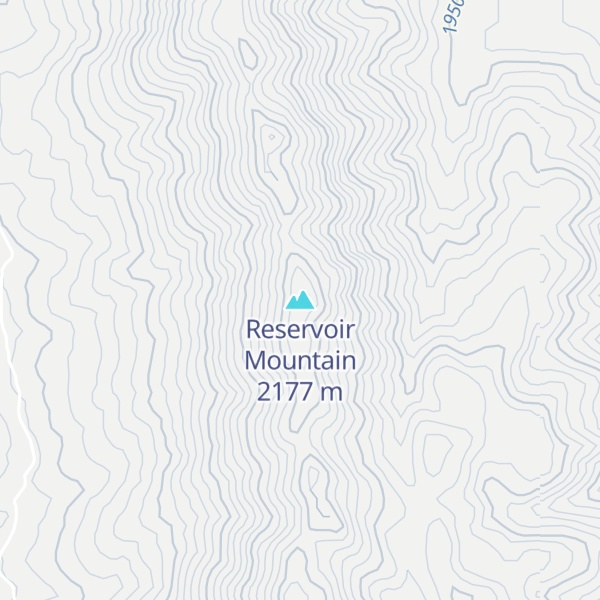 Map of Reservoir Mountain