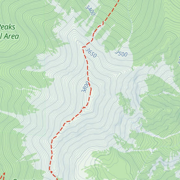 Map of Humphreys Peak