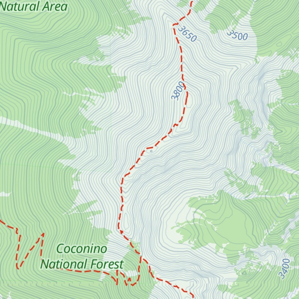 Map of San Francisco Mountain