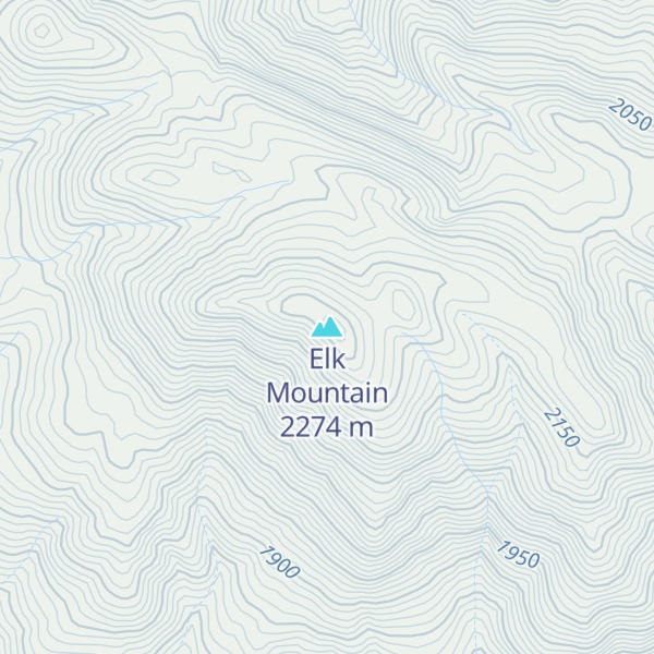 Map of Elk Mountain