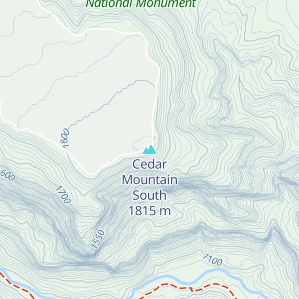 Map of Cedar Mountain South