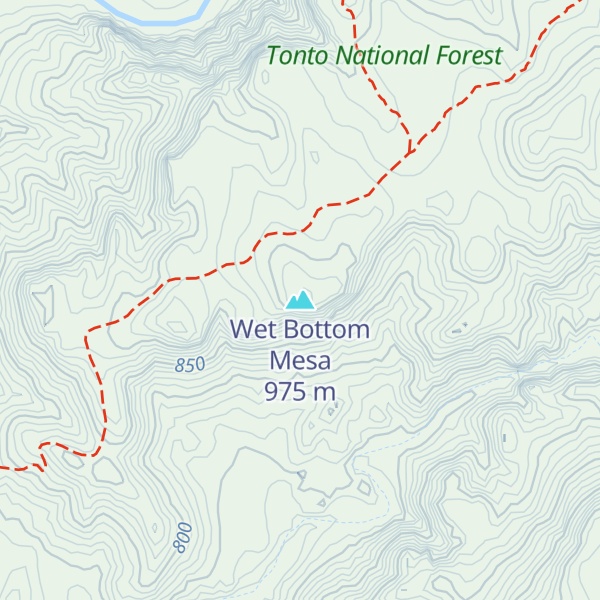 Map of Wet Bottom Mesa