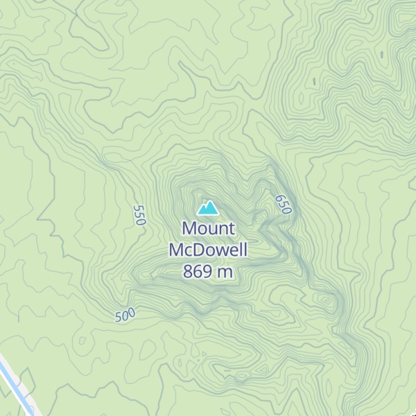 Map of Mount McDowell