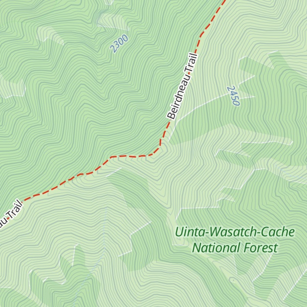 Map of Beirdneau Peak