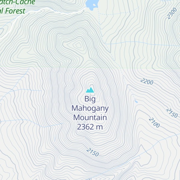 Map of Big Mahogany Mountain