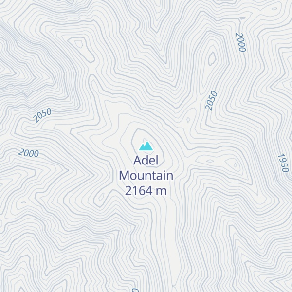 Map of Adel Mountain