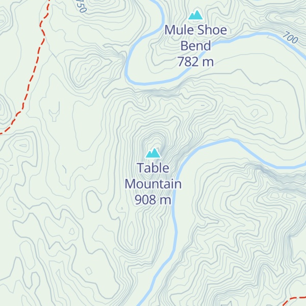 Map of Table Mountain