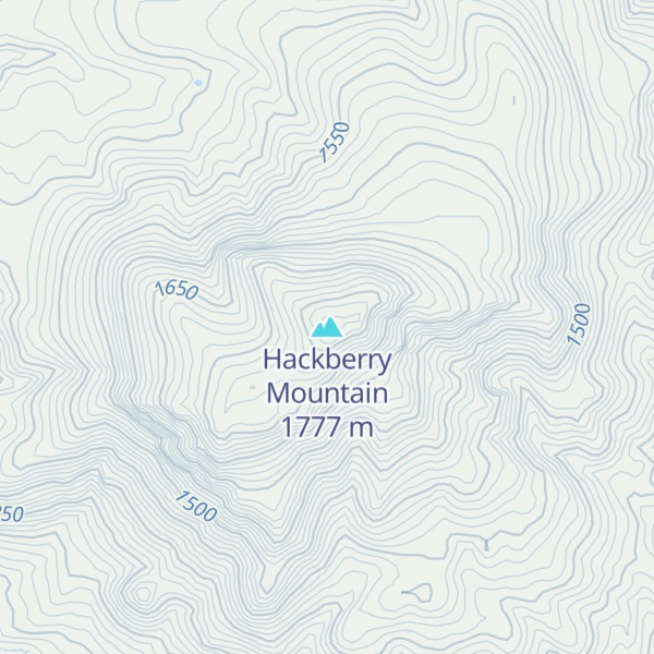 Map of Hackberry Mountain